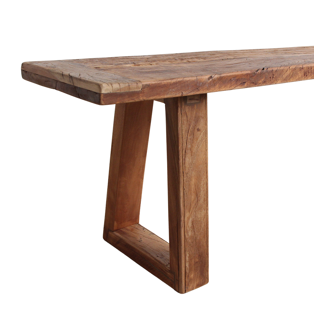 Teakhouten Eetkamerbank Farmwood 200cm Raw Materials