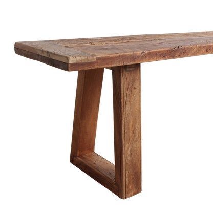 Teakhouten Eetkamerbank Farmwood 200cm Raw Materials