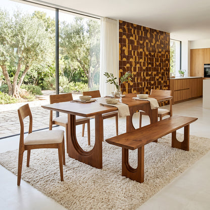 Eetkamerbank Bullnose Chamfered Mangohout 240cm Raw Materials