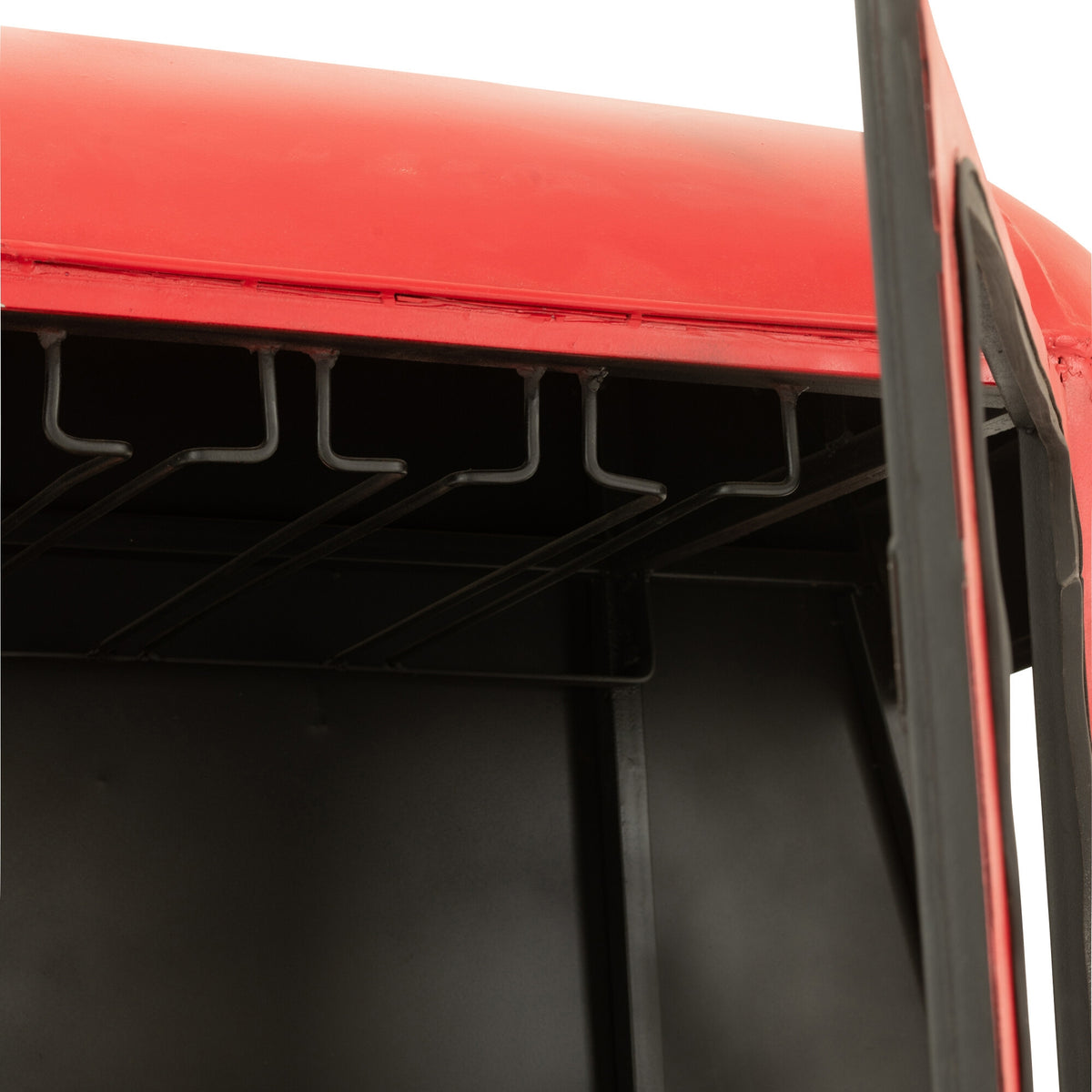 Barmeubel Kabelwagen Ijzer/Mangohout Rood J-Line