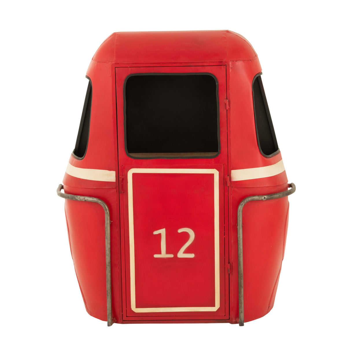 Barmeubel Kabelwagen Ijzer/Mangohout Rood J-Line