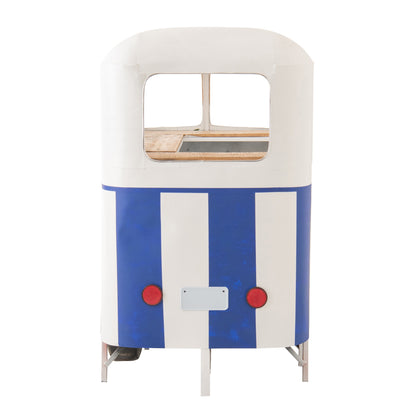 Barmeubel Retro Camper Blauw/Wit J-Line