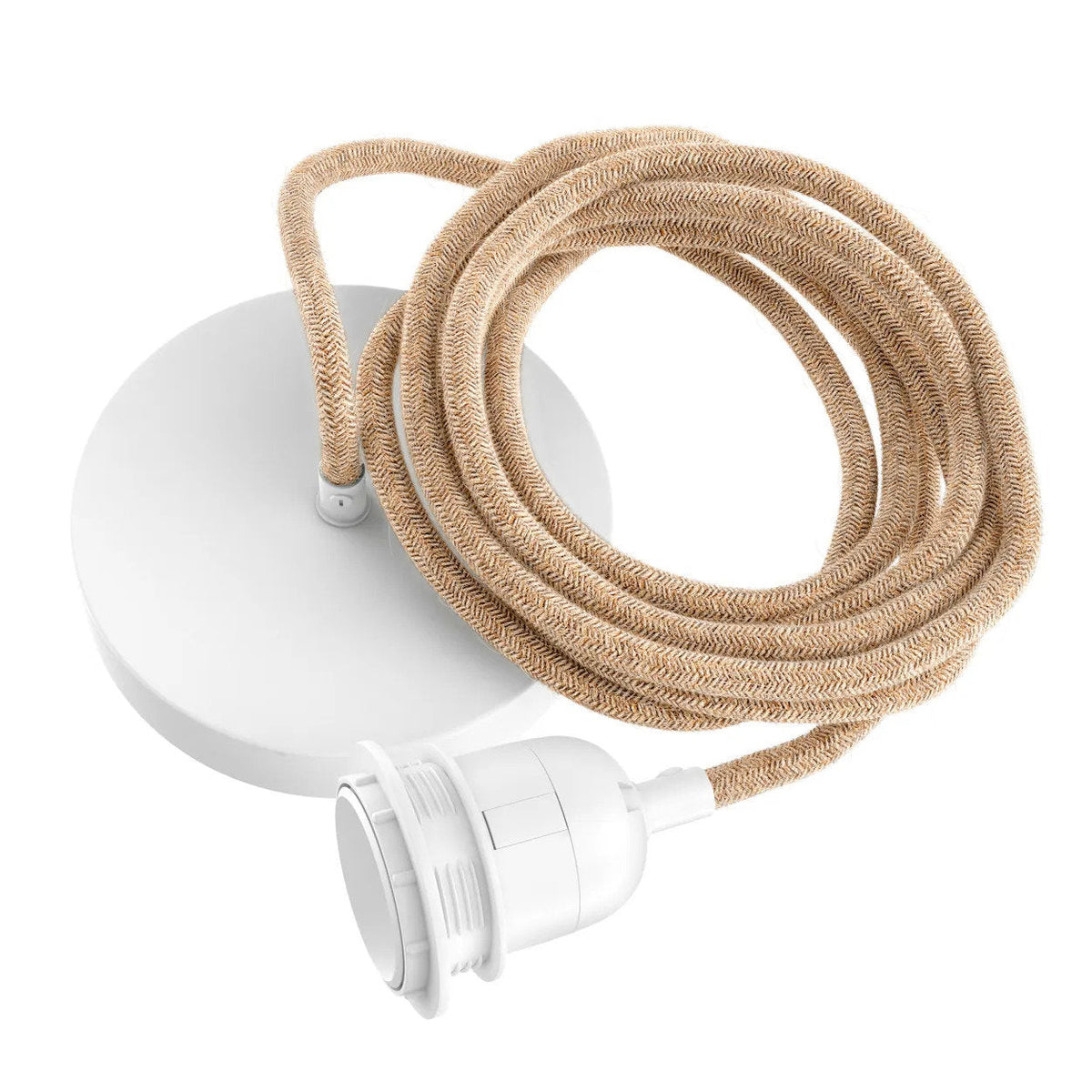 Plafondarmatuur met 1 fitting Naturel Wit