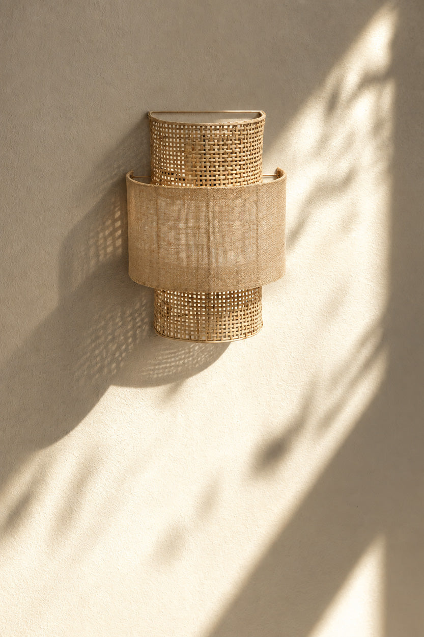 De Bolly Jute Wandlamp Naturel M Bazar Bizar