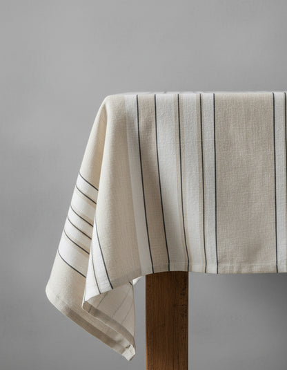 Het Provence Tafelkleed - Naturel Zwart Wit - 150x300 Bazar Bizar