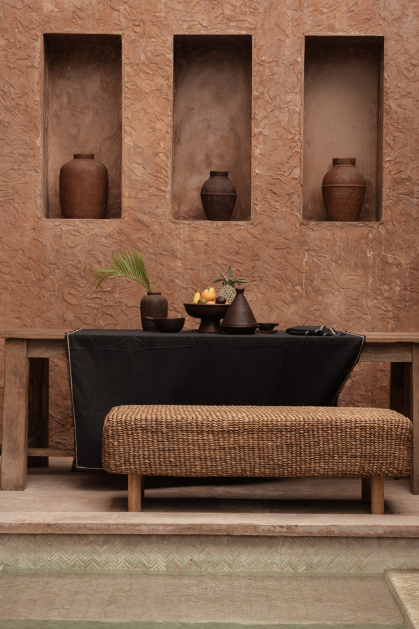Het Tuscany Tafelkleed - Zwart Naturel - 150x250 Bazar Bizar