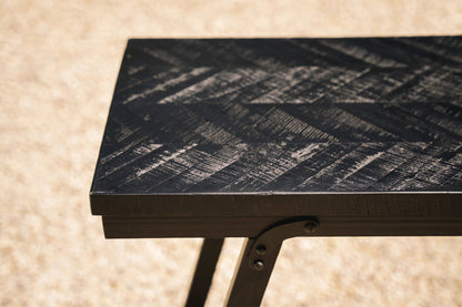De Visgraat Hoge Tafel - Zwart - 140