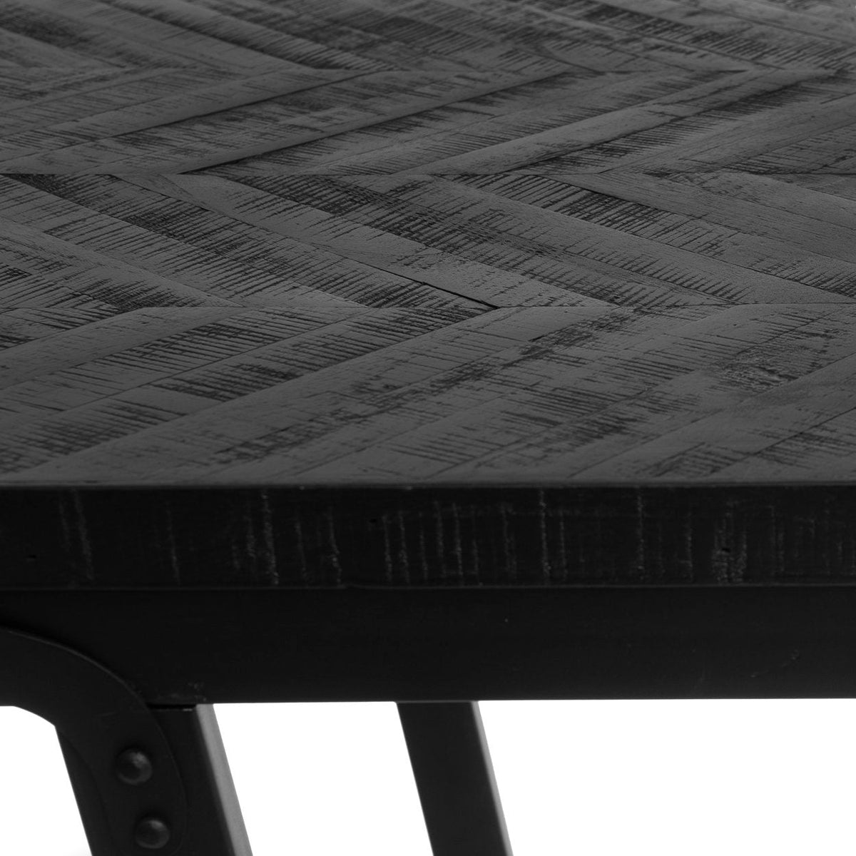 De Visgraat Hoge Tafel - Zwart - 140