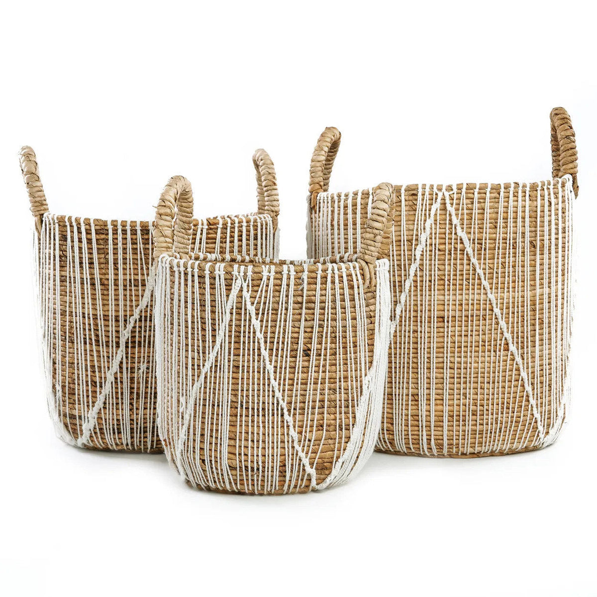 De Straight Stitched Macramé Mand - L Bazar Bizar