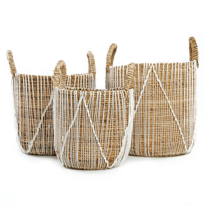 De Straight Stitched Macramé Mand - L Bazar Bizar