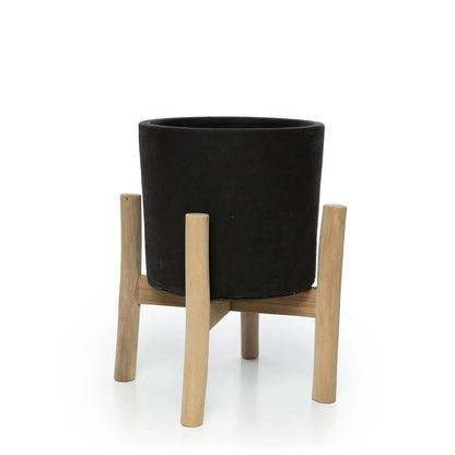 De Charcoal Hoge Plantenbak Zwart Small Bazar Bizar