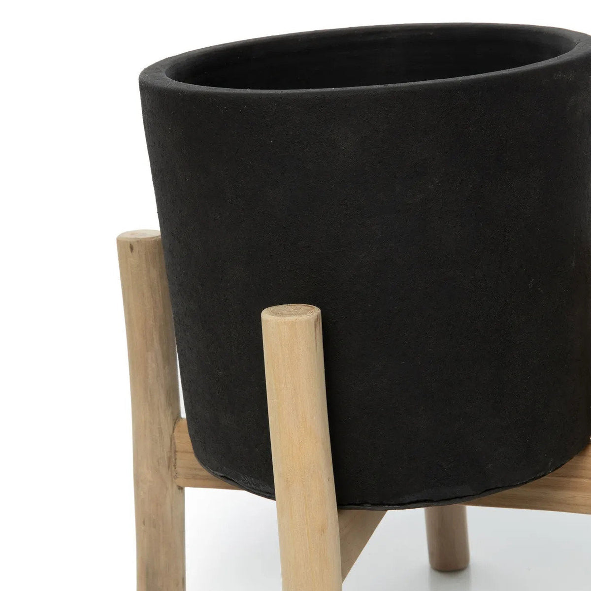 De Charcoal Hoge Plantenbak Zwart Small Bazar Bizar