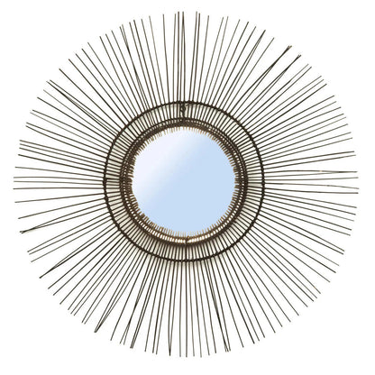 De Tropical Spiegel - Zwart - L 90x90cm Bazar Bizar