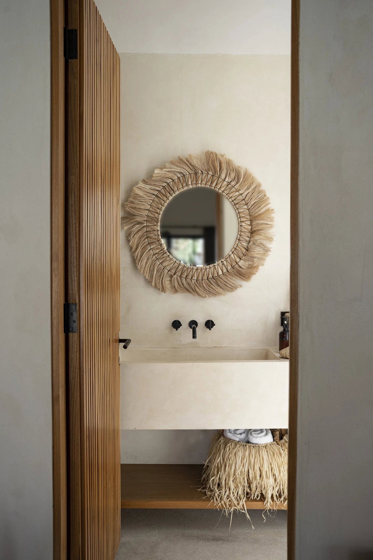 De Pretty Blond Spiegel - Naturel - L 90x90cm