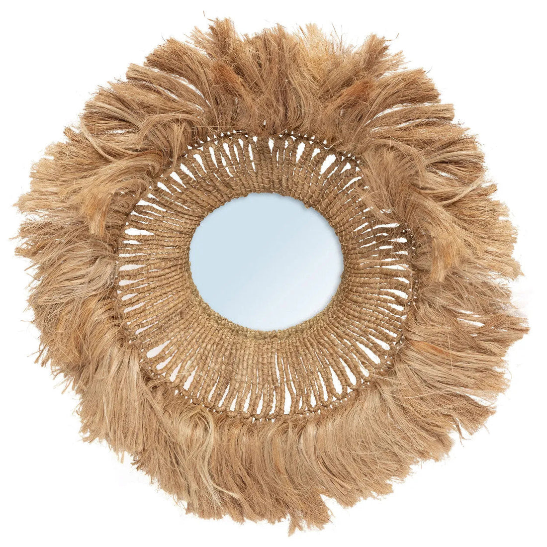 De Abaca Solomon Spiegel - Naturel 85x85cm Bazar Bizar