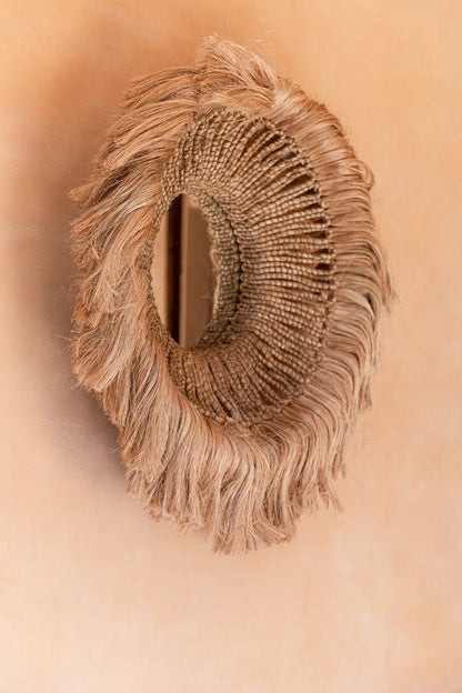De Abaca Solomon Spiegel - Naturel 85x85cm Bazar Bizar