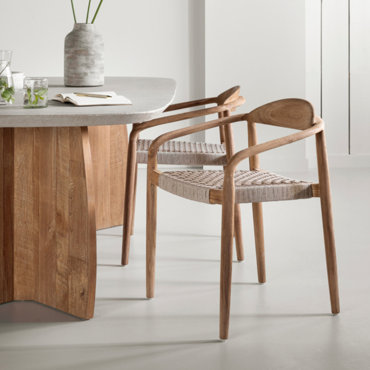 MUST Living Outdoor Eetkamerstoel Santiago Teakhout