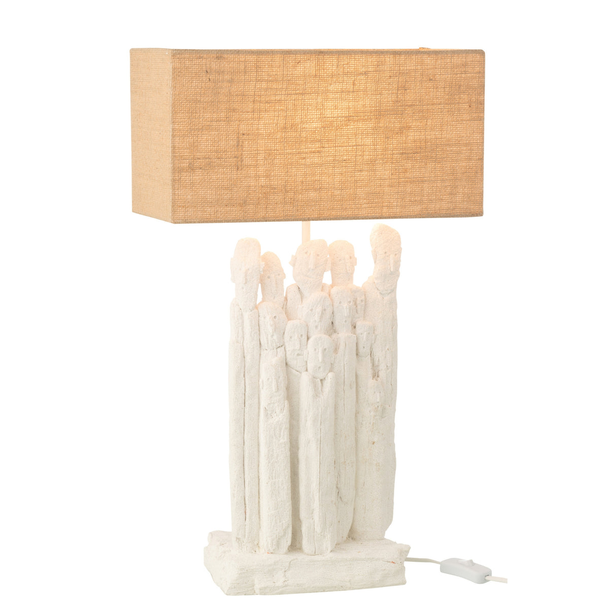 Tafellamp Figuren Polyresin Wit/Naturel J-Line
