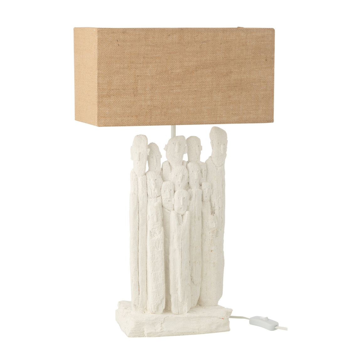 Tafellamp Figuren Polyresin Wit/Naturel J-Line