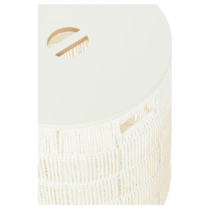 Set Van 2 Mand + Deksel Rond Papier Wit J-Line