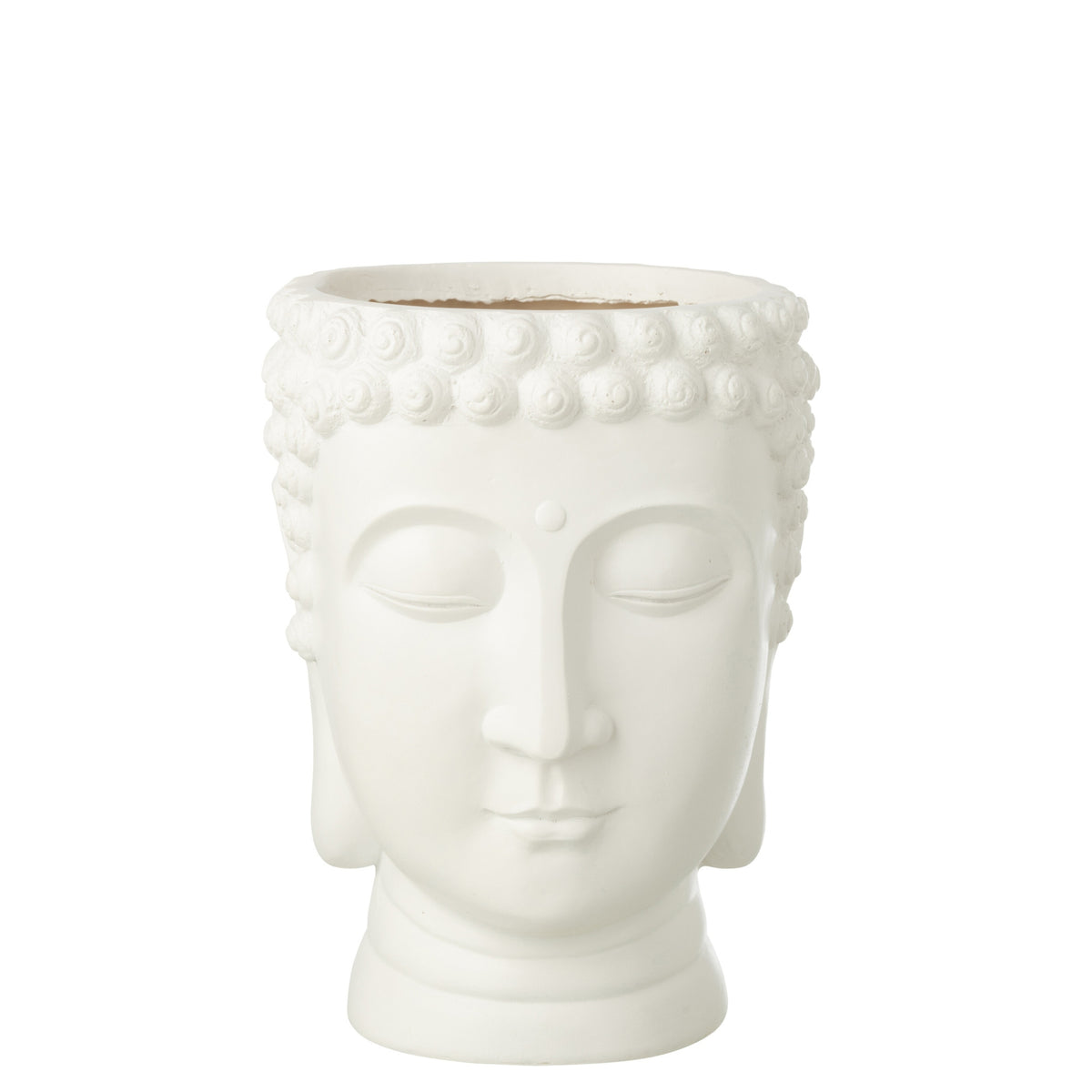 Bloempot Buddha Polyresin Wit Large J-Line