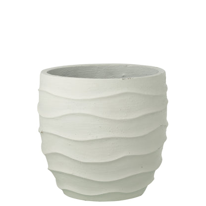 Bloempot Golf + Buiten Zand Wit Large J-Line
