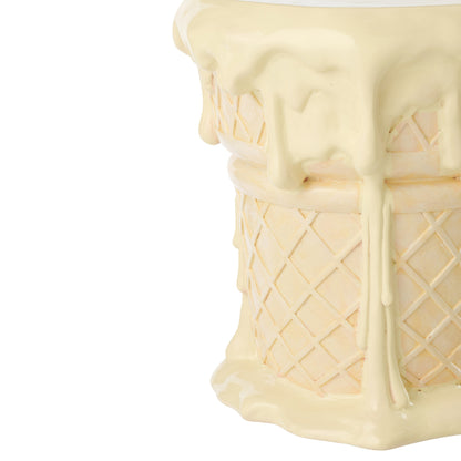 Bijzettafel Ijsje Polyresin Abrikoos/Beige J-Line