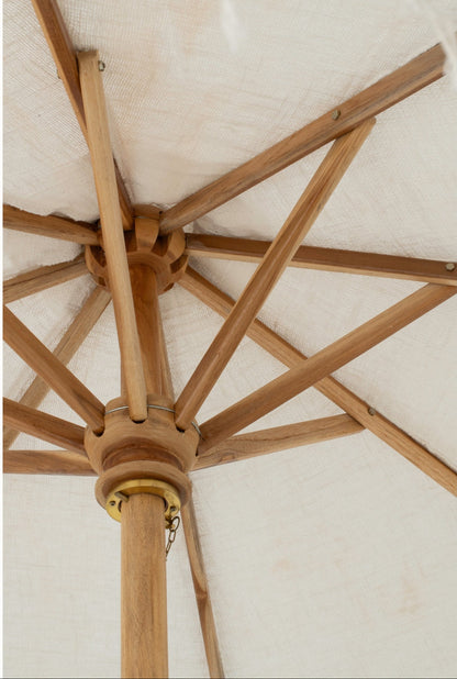 Parasol Macrame Hout Ecru 200x250cm J-Line