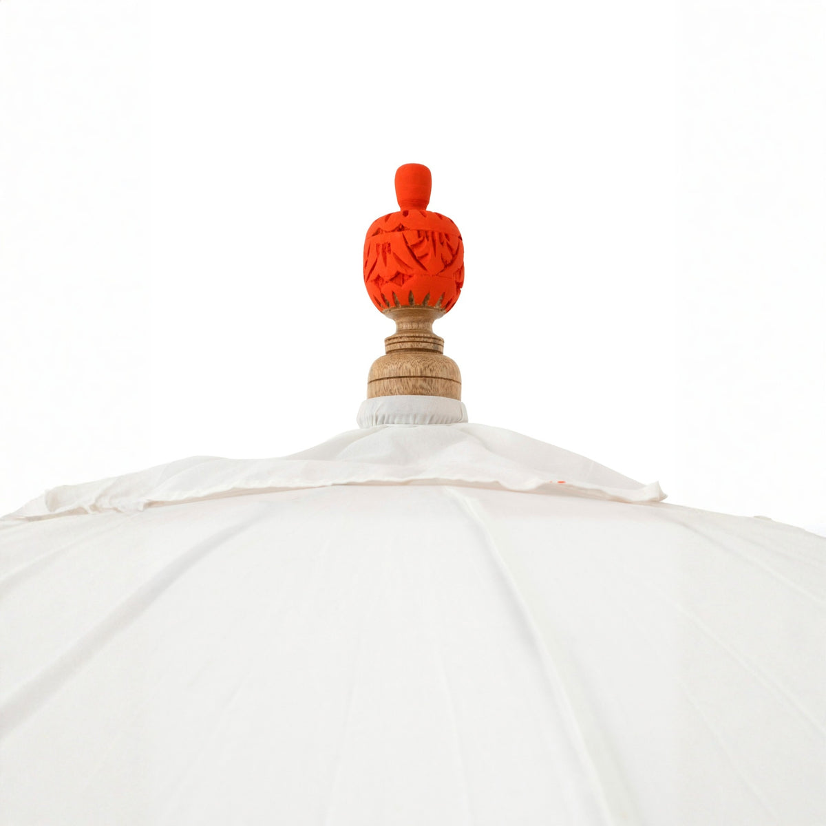 Parasol Flavie Hout/Katoen Ecru/Oranje J-Line