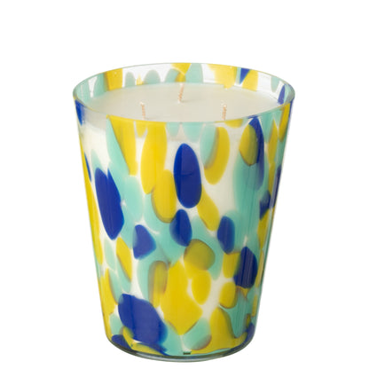 Geurkaars Noa Blauw/Geel Large -95uur J-Line