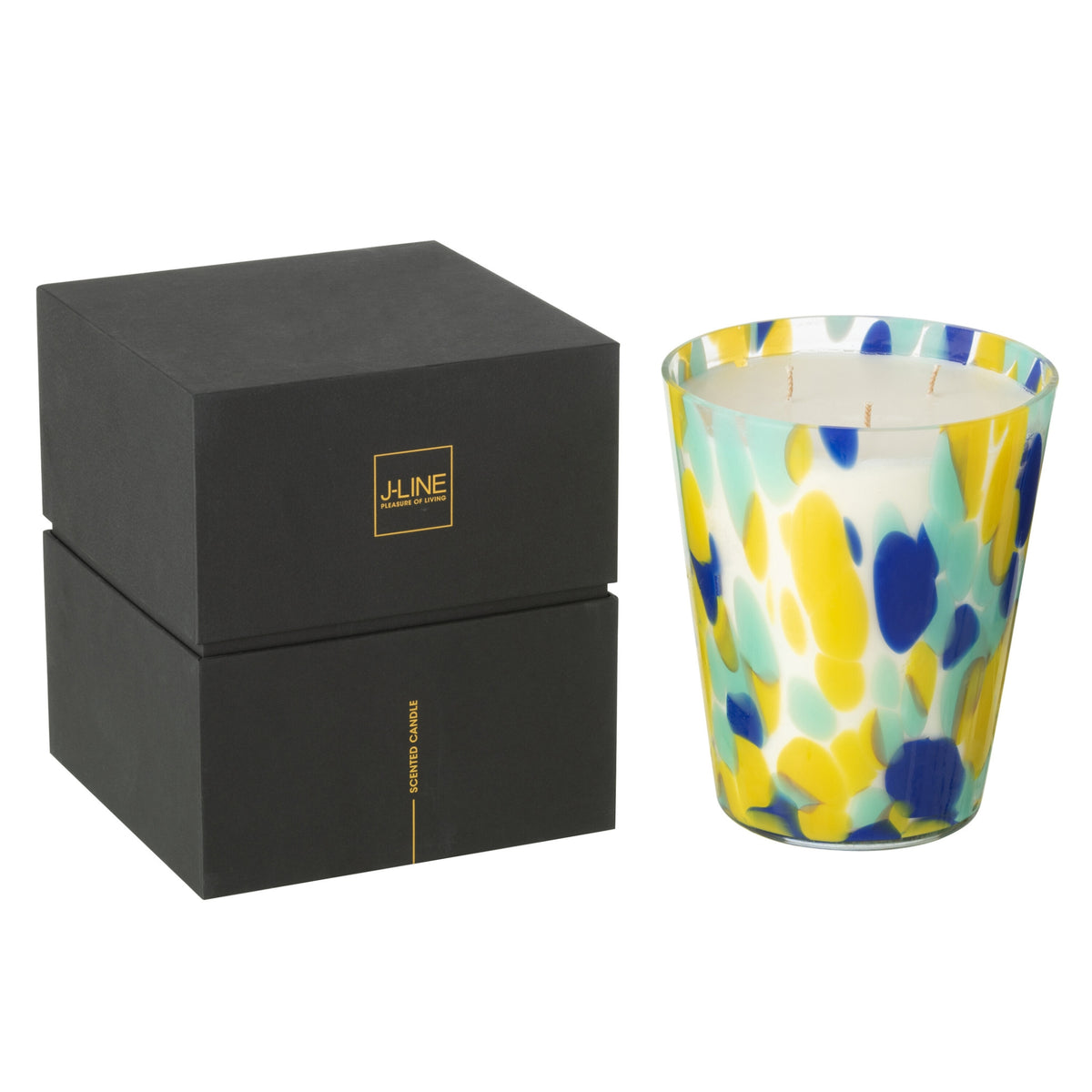 Geurkaars Noa Blauw/Geel Large -95uur J-Line
