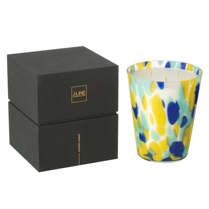 Geurkaars Noa Blauw/Geel Large -95uur J-Line