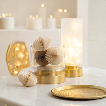 Kandelaar Pia Half Goud Medium Set van 2 J-Line