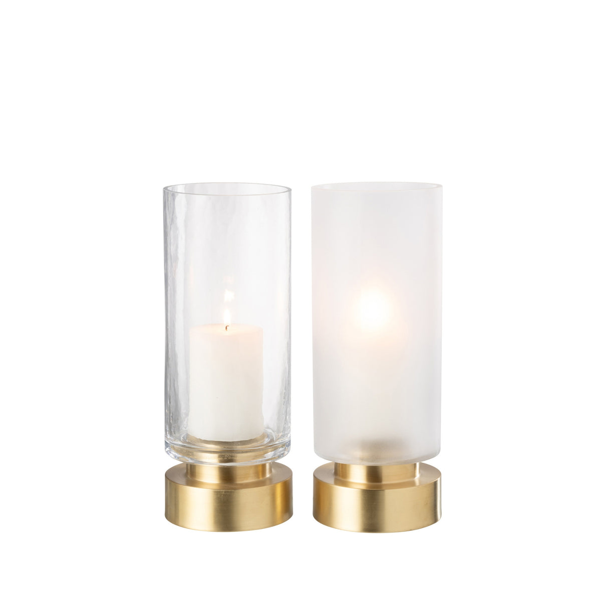 Kandelaar Pia Half Goud Medium Set van 2 J-Line