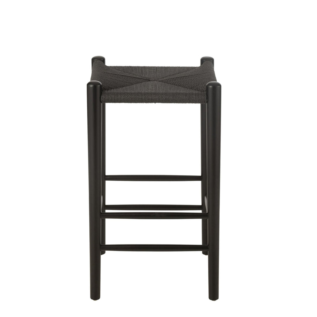 Barstoel Oriental Beukenhout/Touw Zwart J-Line