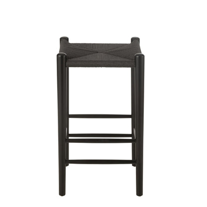 Barstoel Oriental Beukenhout/Touw Zwart J-Line