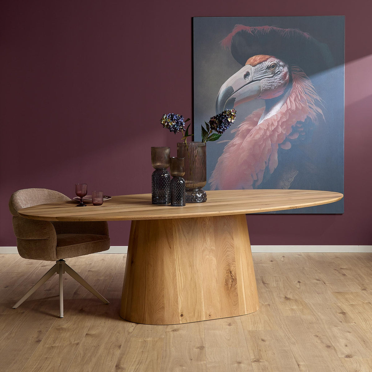 Eettafel Riga Eiken Naturel Ovaal 240cm Starfurn