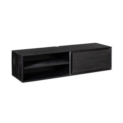 Zwevend TV-meubel Ambiance Mangohout Zwart 120cm Starfurn