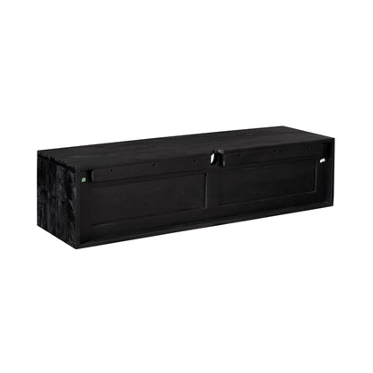 Zwevend TV-meubel Ambiance Mangohout Zwart 120cm Starfurn