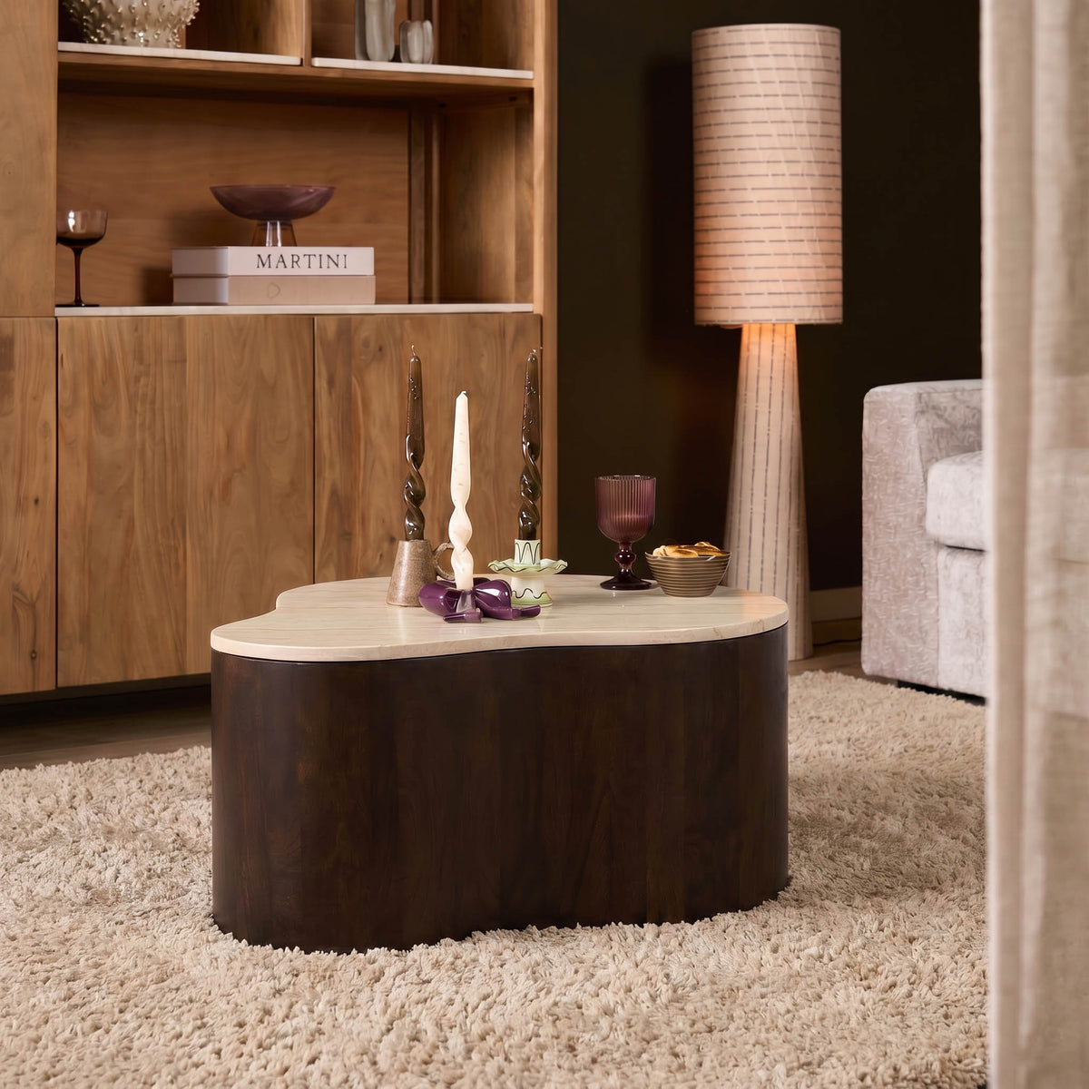 Salontafel Lovi Mangohout Bruin 77cm Starfurn