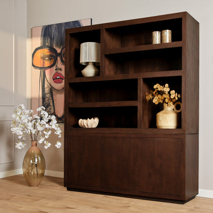Vakkenkast Brussel Mangohout Bruin 160cm Starfurn