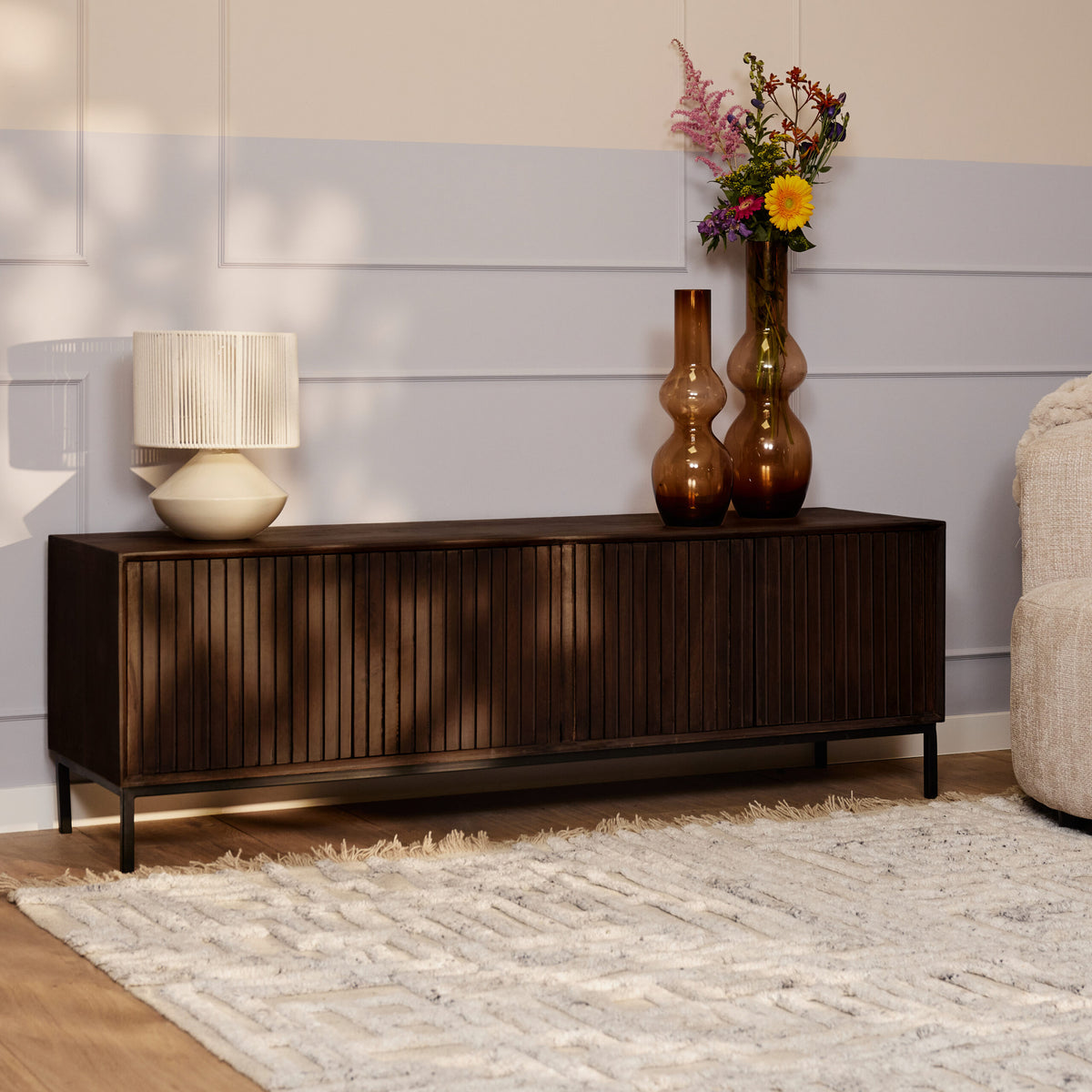 TV-meubel Madison Mangohout Bruin 165cm Starfurn