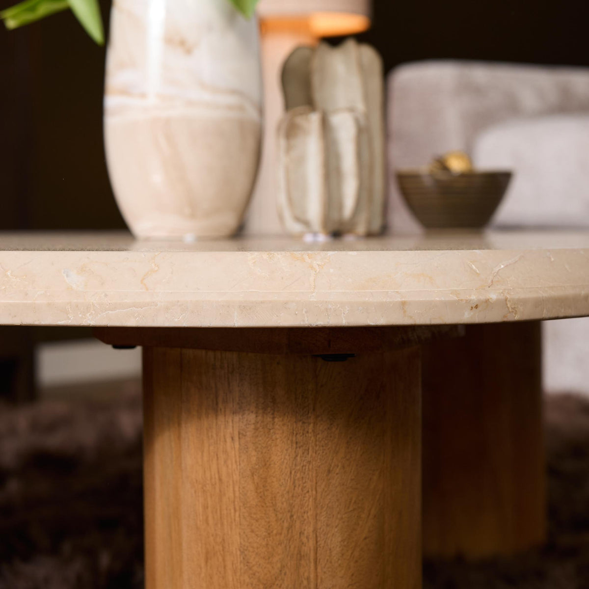 Bijzettafel Nuvé Botticino Marmer Naturel 60cm Starfurn