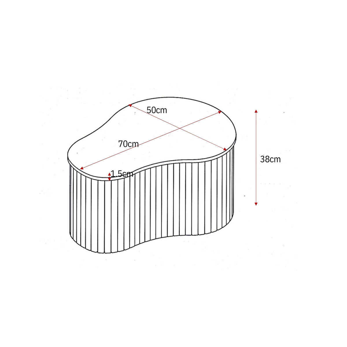 Salontafel Nuvé Botticino Marmer Naturel 100cm Starfurn