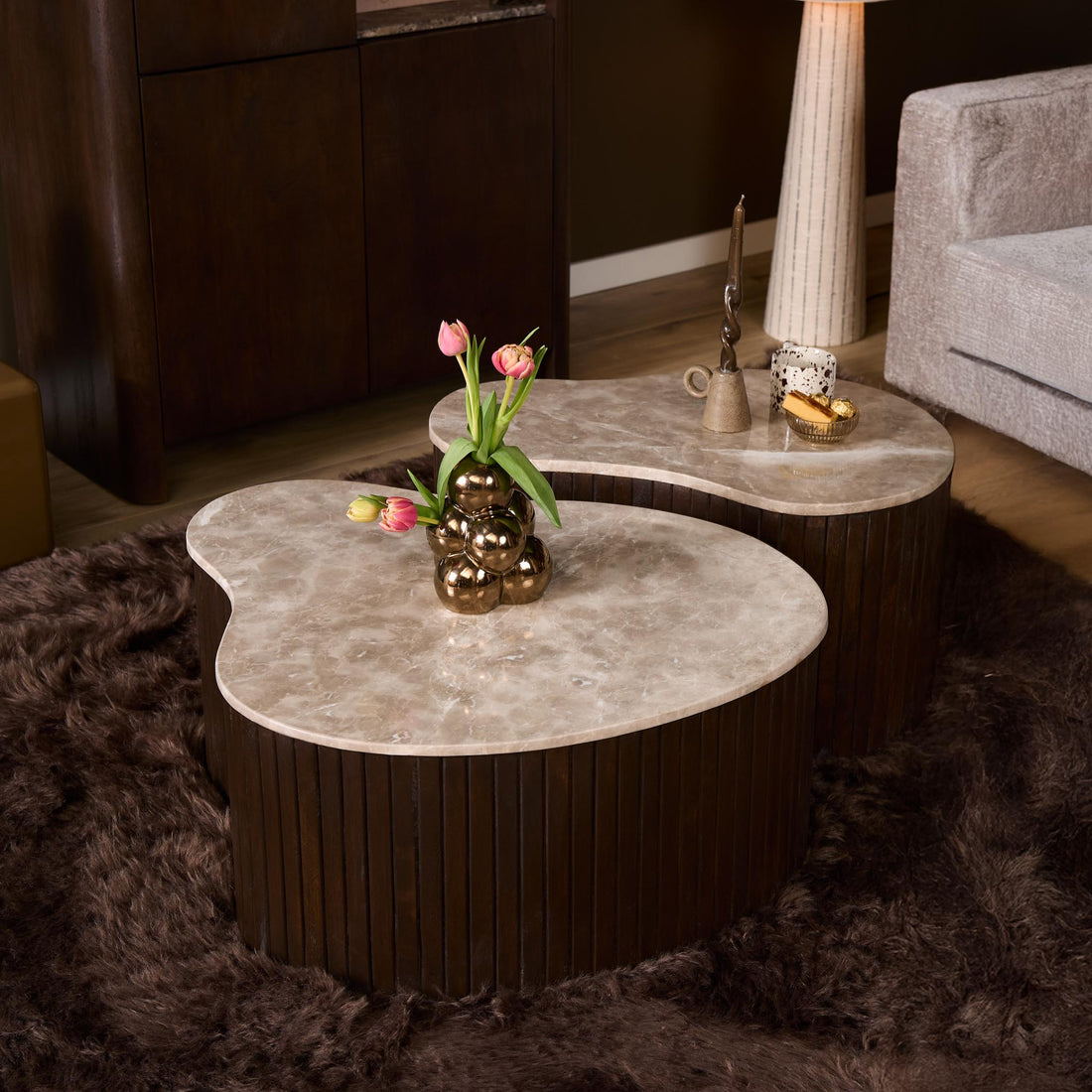 Salontafel Nomi Mangohout Bruin 84cm Starfurn