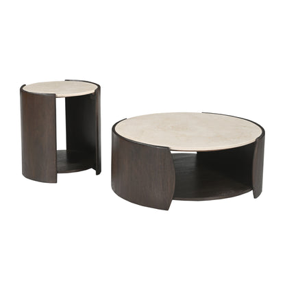 Salontafel Rune Botticino Marmer 80cm Starfurn