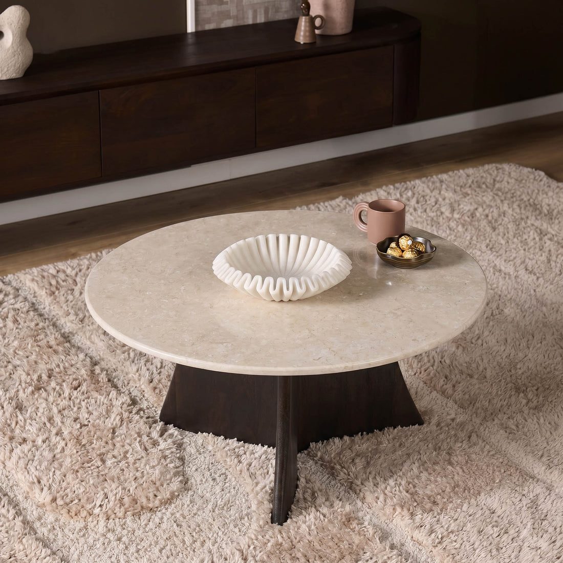 Salontafel Milo Botticino Marmer 80cm Starfurn