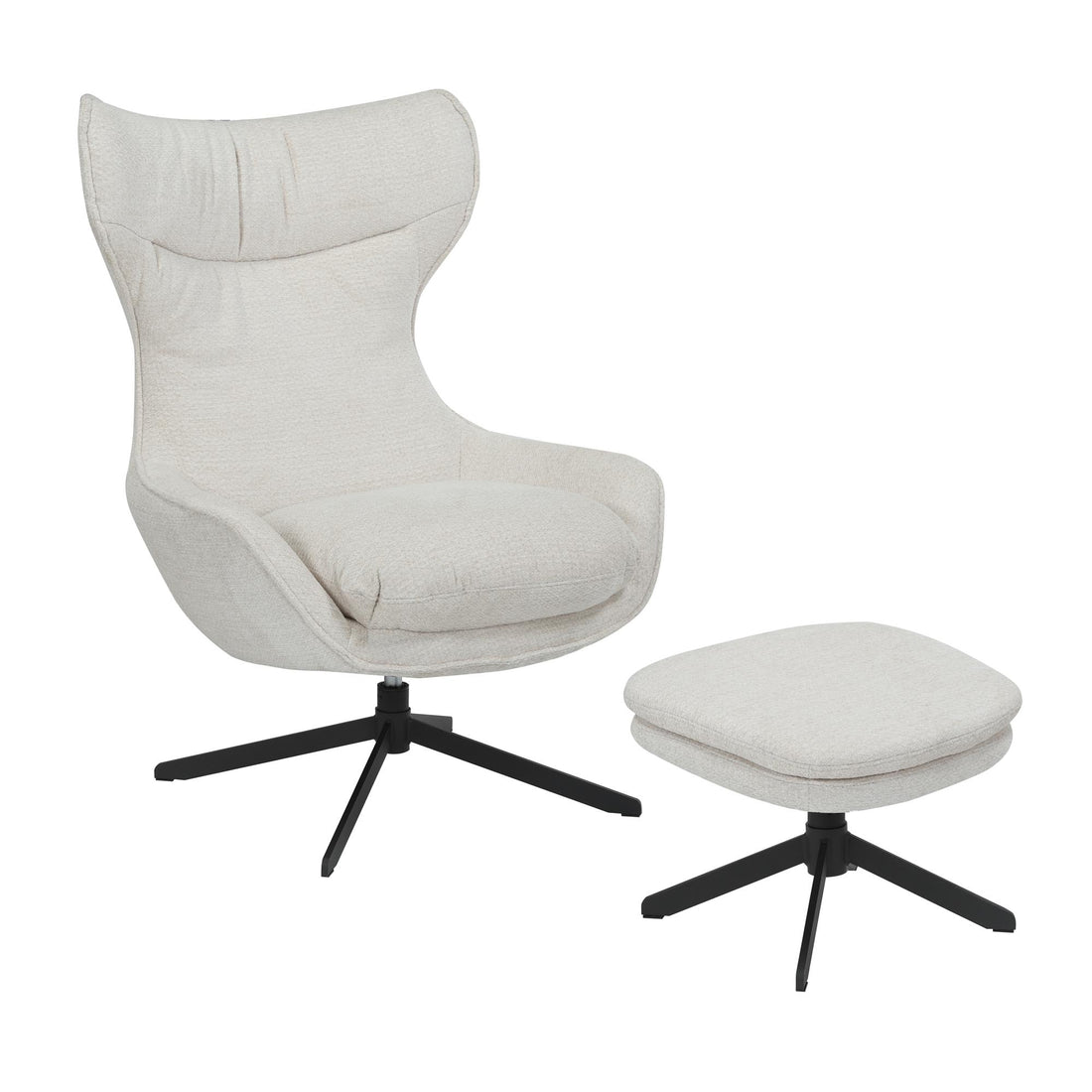 Fauteuil Olivia Draaibaar Stof Off White Starfurn