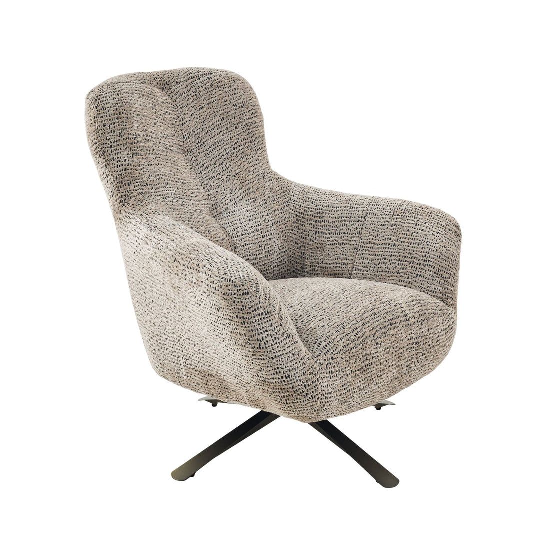 Fauteuil Nena Draaibaar Stof Bruin Starfurn