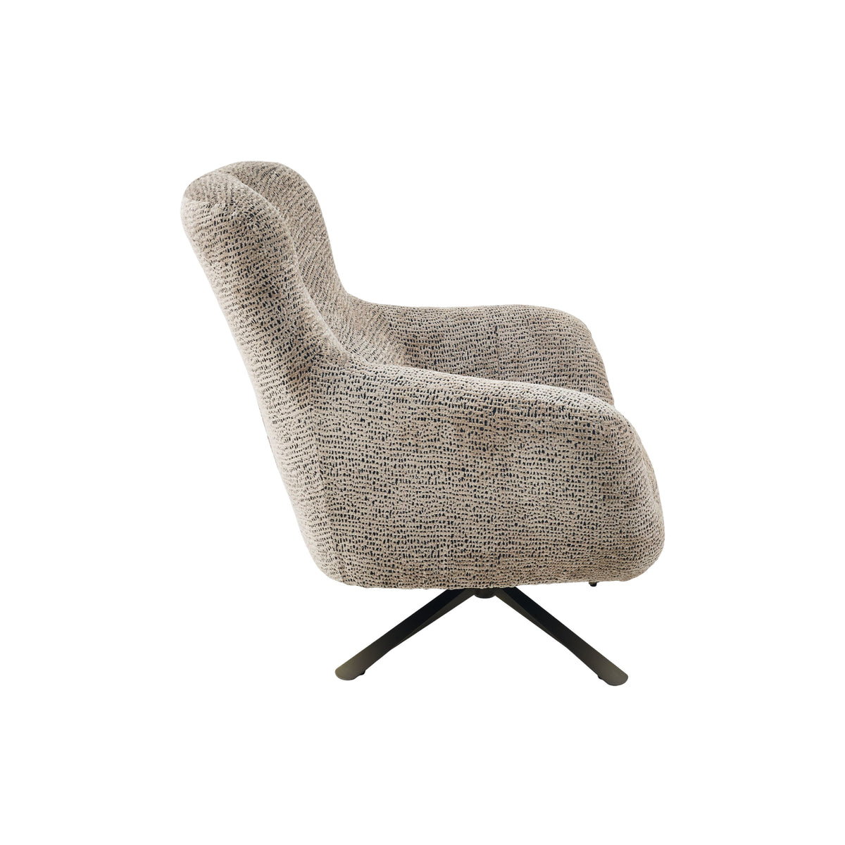 Fauteuil Nena Draaibaar Stof Bruin Starfurn